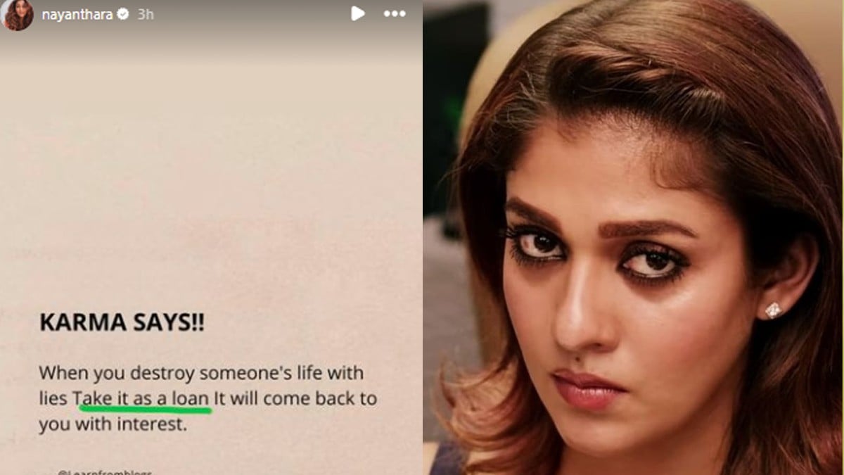 Nayanthara's karma statement viral
