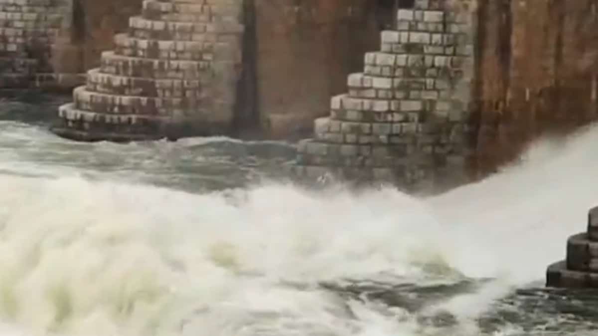 Poondi lake water released  