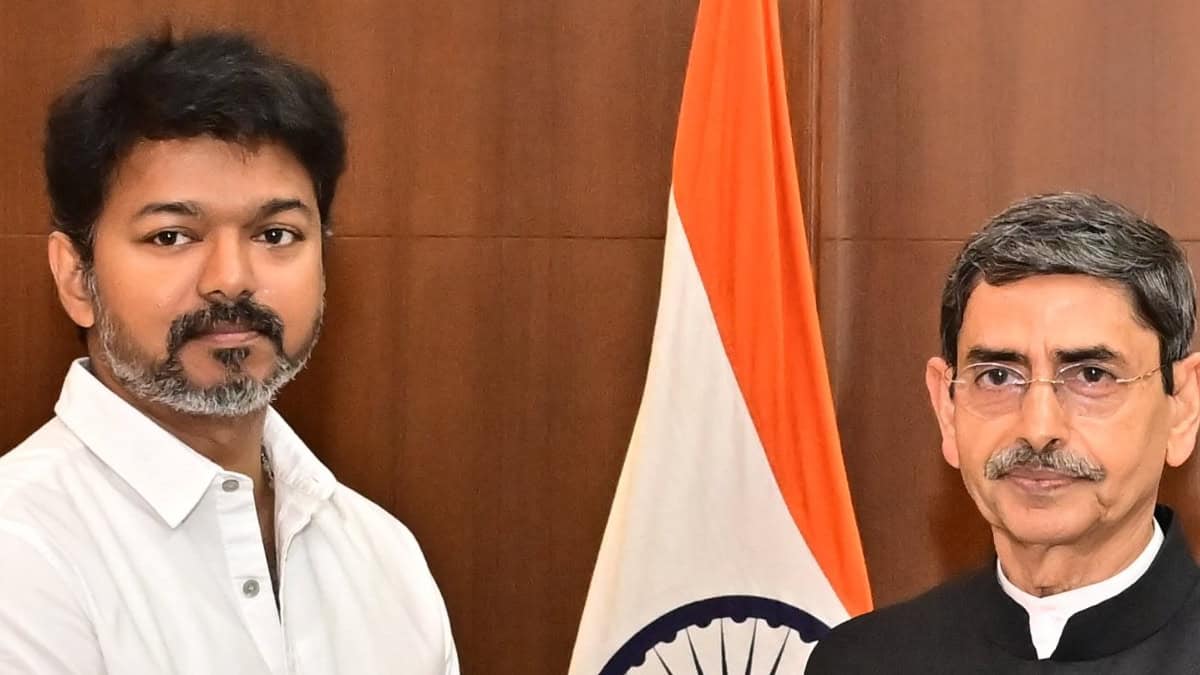 TVK vijay meets RN Ravi politics 