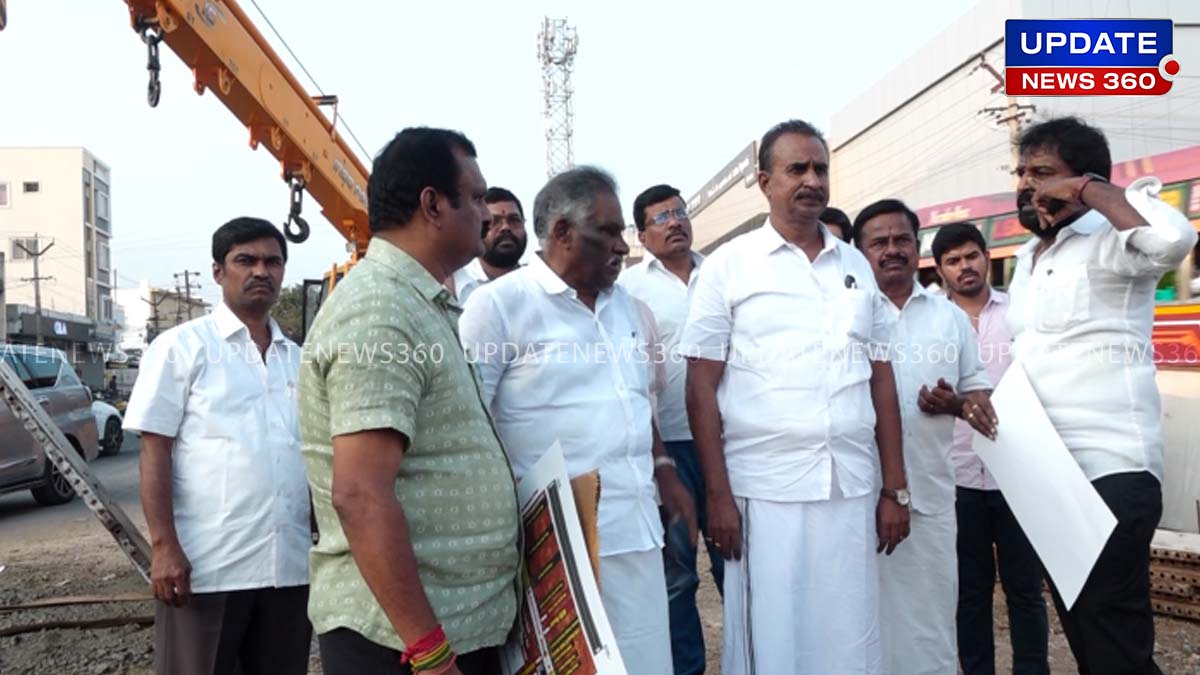 SP Velumani Inspect Bridge Works in Coimbatore