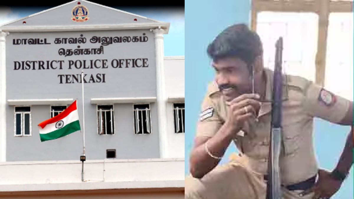 Tenkasi District Police on Sivagiri constable alleges  on Sand Mafia 