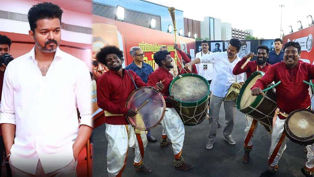 Vijay Beat Drums and Expressed Happiness