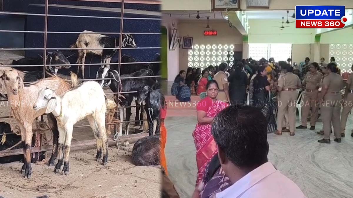 BJP Members arrested and kept with Goats Where Kept