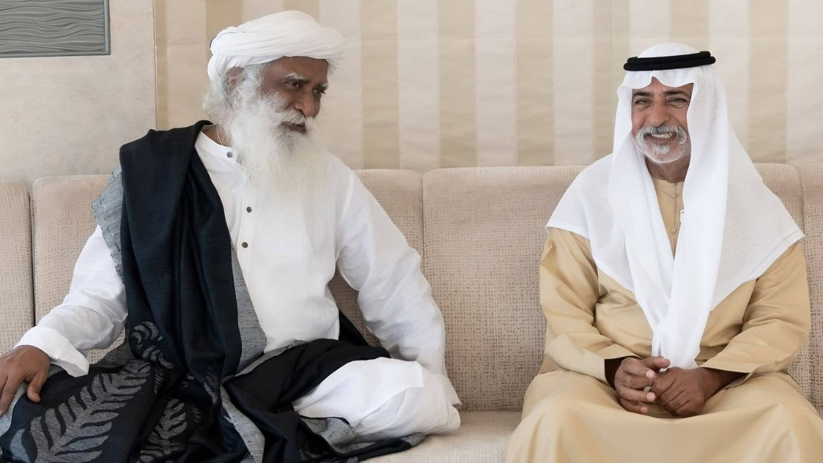 Sadhguru with UAE Minister Sheikh Nahyan