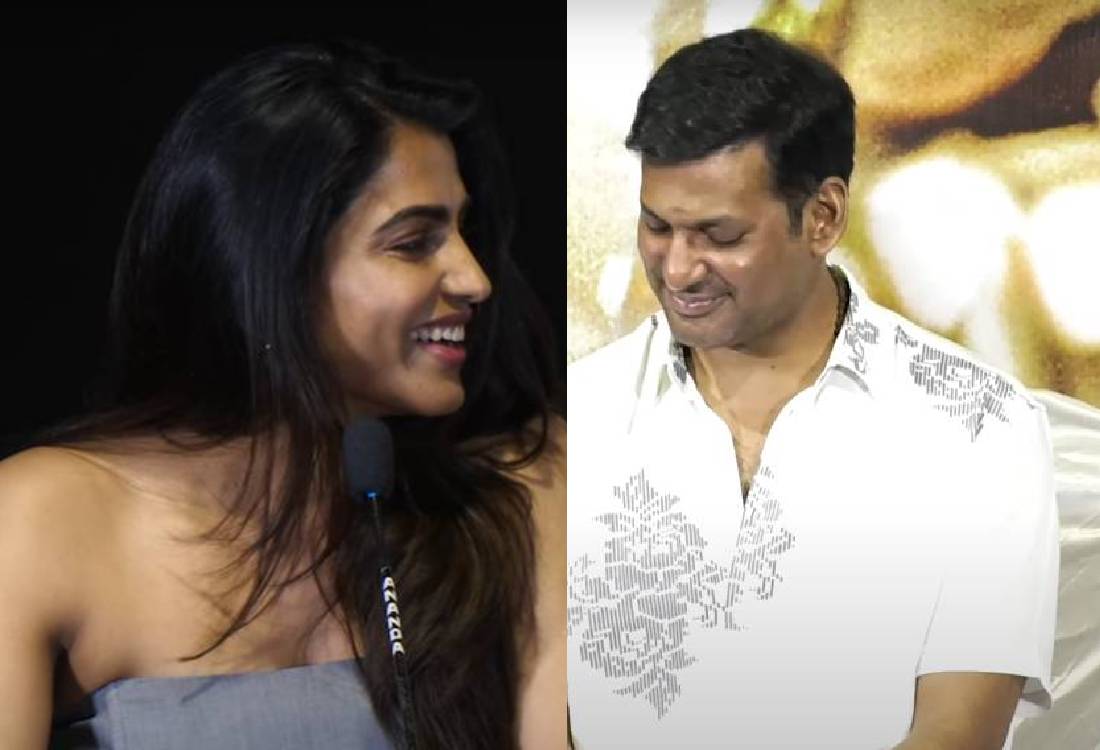 vishal and sai dhanshika announced their marriage on stage