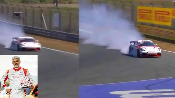 Ajithkumar Escape safely from Netherland GT4 Accident