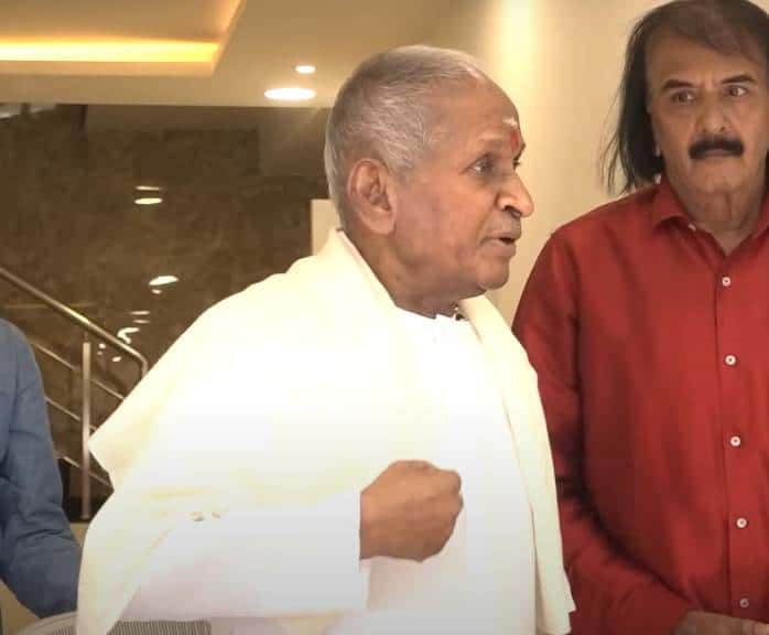 ilaiyaraaja angry on reporters because of asking about intiation on government