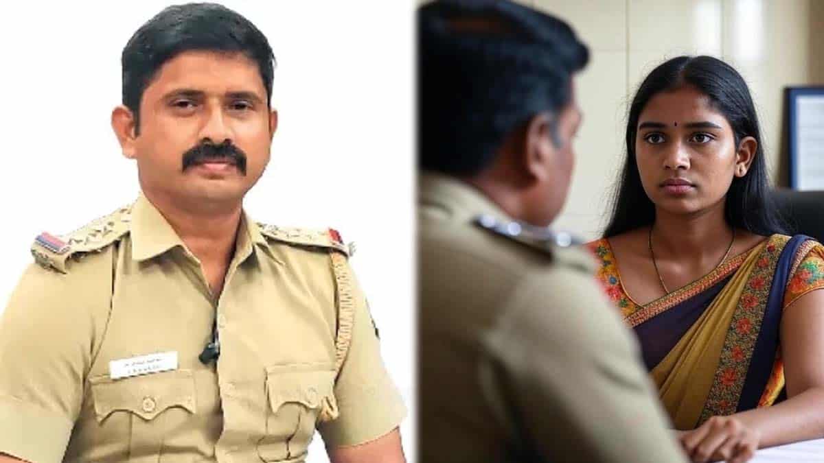 The inspector Having fun with the young woman who came to file a complaint