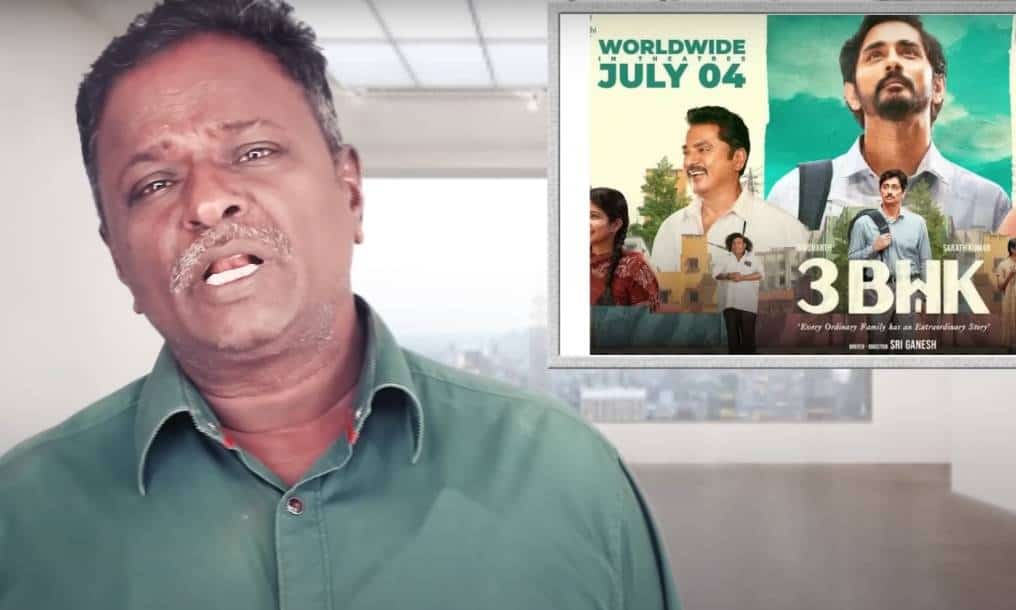 blue sattai maran crticize 3bhk movie as casagrand advertisement 