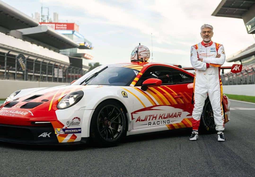 racer ajith kumar with a baby video viral on internet